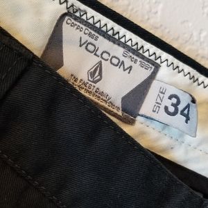 Volcom Men's Skater Shorts, Size 34, Black